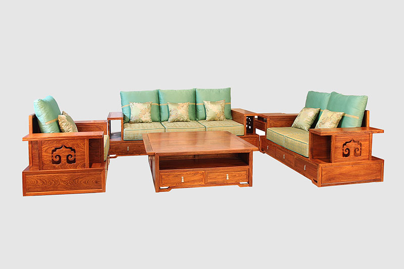 平利中式实木沙发简直太美了